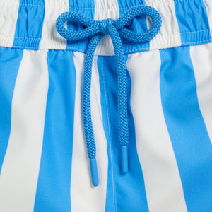 Blue and White Boys Striped Swimming Shorts (Rayures d'azur)