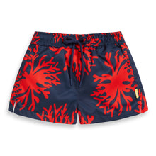 Blue and Red Boys Swimming Shorts (Grand Corail)