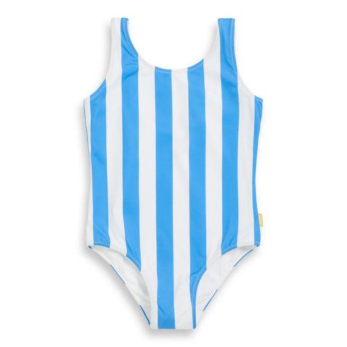 Blue and White Girls Striped swimsuit (Rayures d'azur)